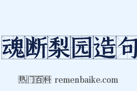魂断梨园造句是什么意思的图片